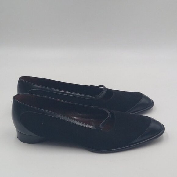 TODS Women's black Suede Leather Mary Jane Flat Loafers. 37.5. - Picture 4 of 7